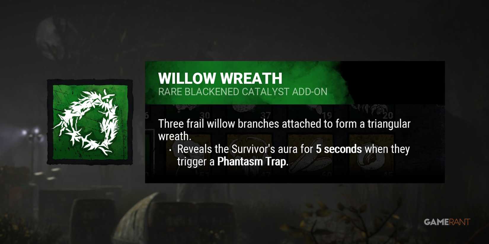 dead by daylight the hag swamp willow wreath add-on
