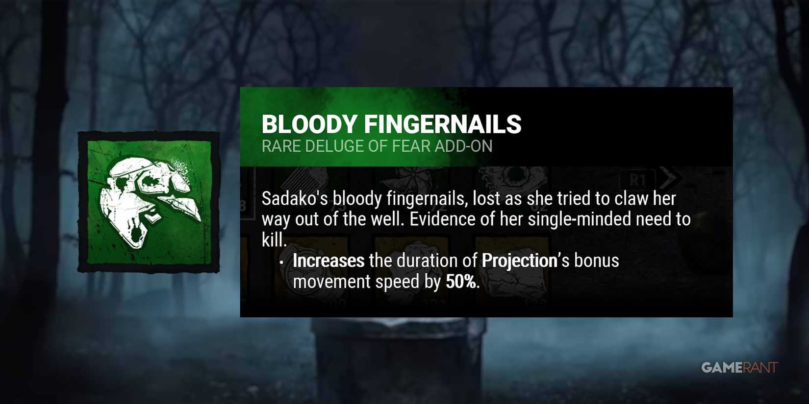 dead by daylight the onryo bloody fingernails add-on