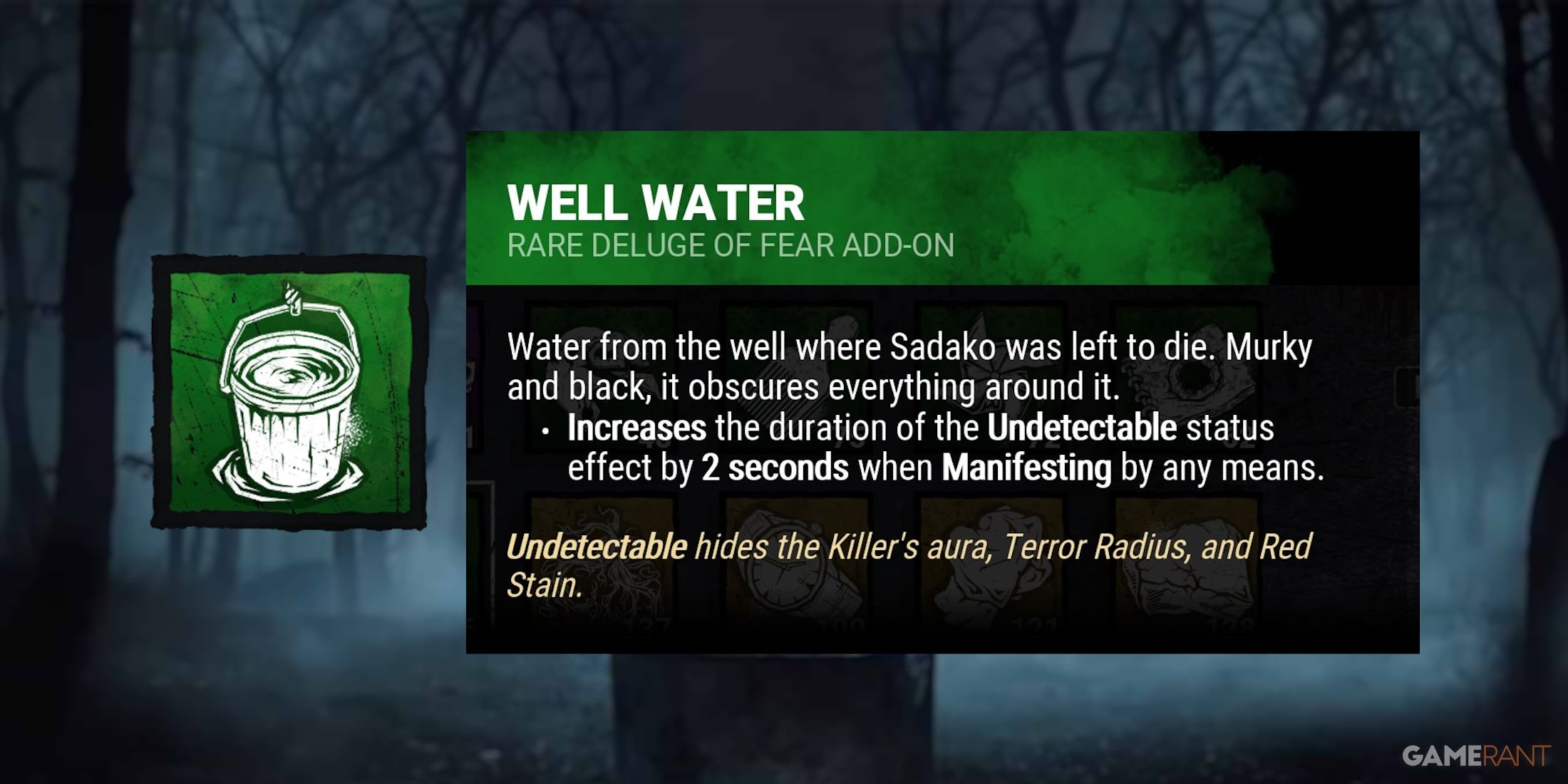 dead by daylight the onryo well water add-on