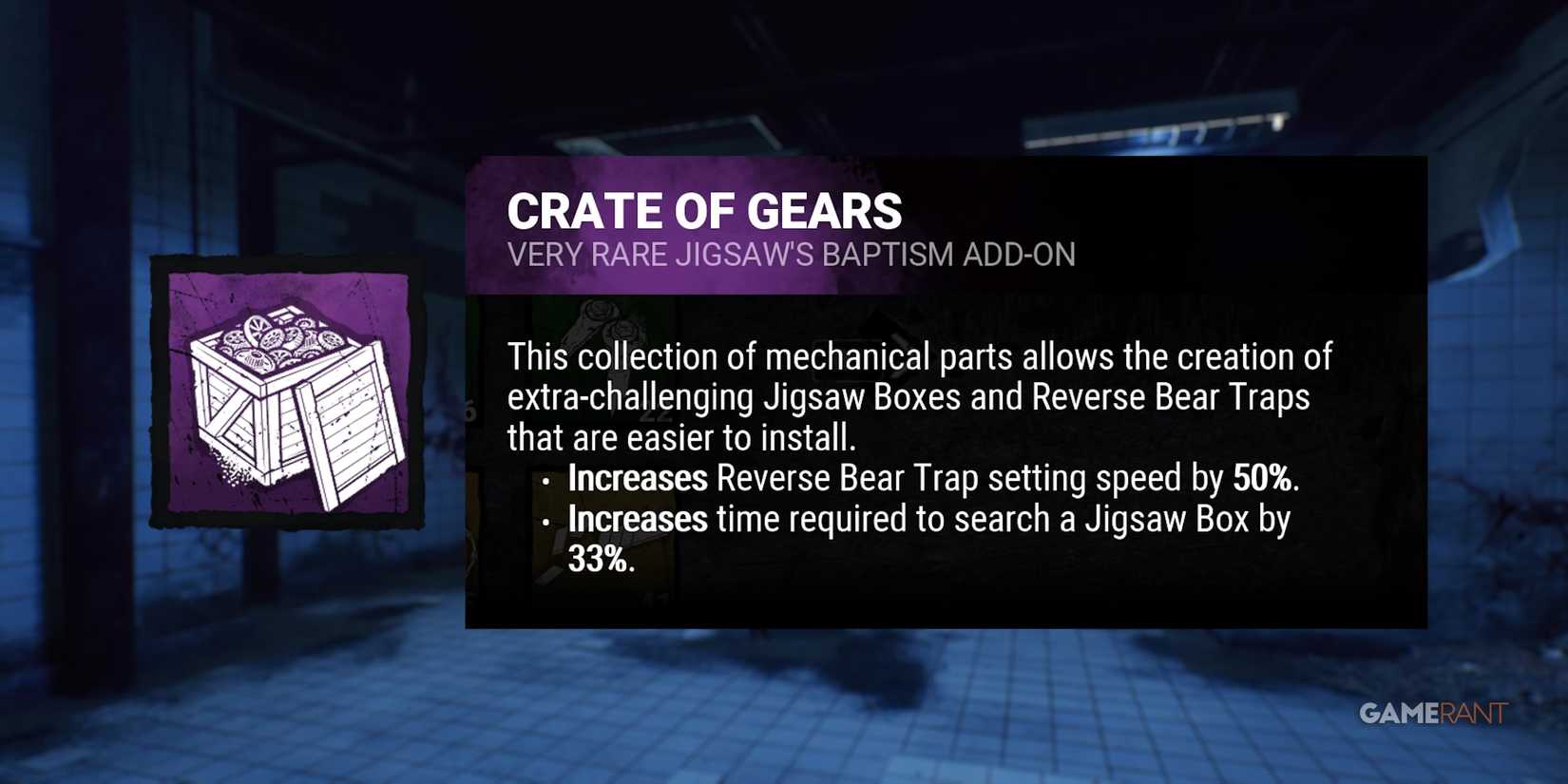 dead by daylight the pig crate of gears addon