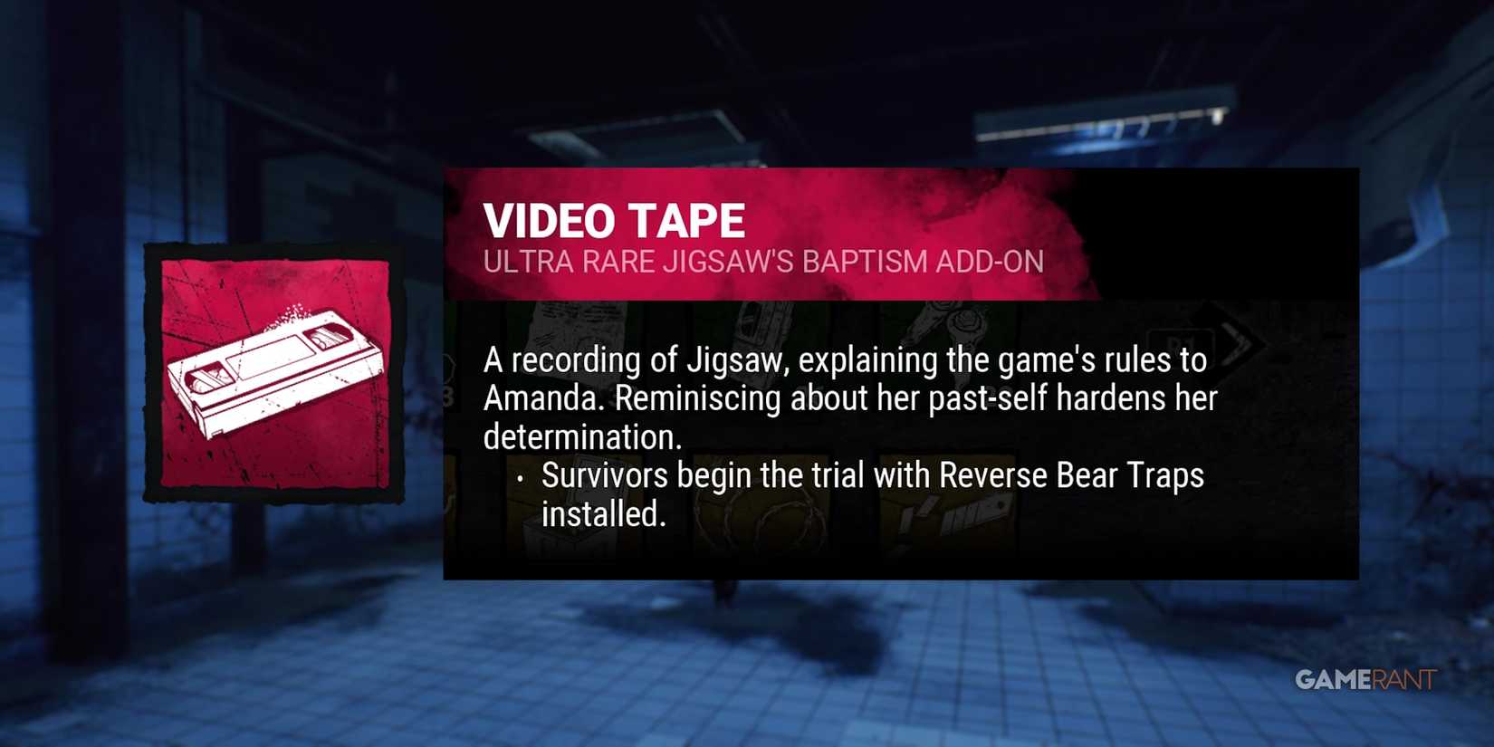 dead by daylight the pig video tape addon