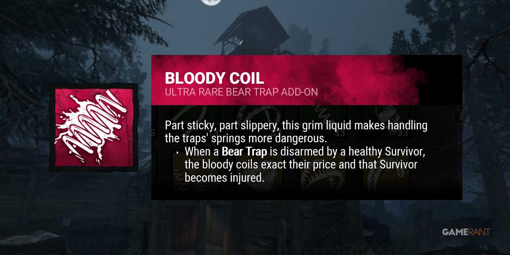 dead by daylight the trapper bloody coil addon
