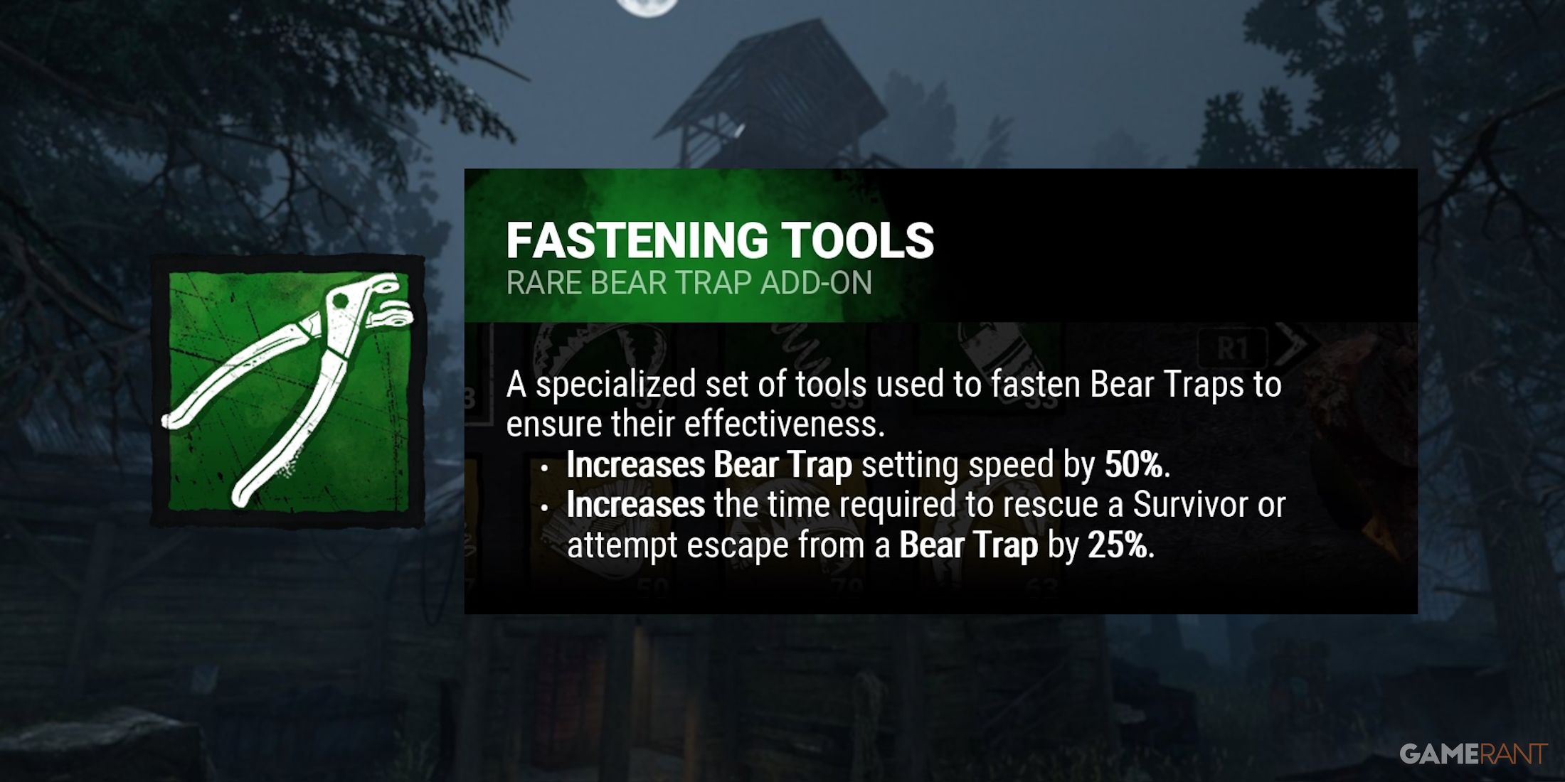 dead by daylight the trapper fastening tools addon