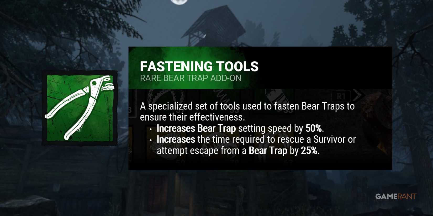 dead by daylight the trapper fastening tools addon