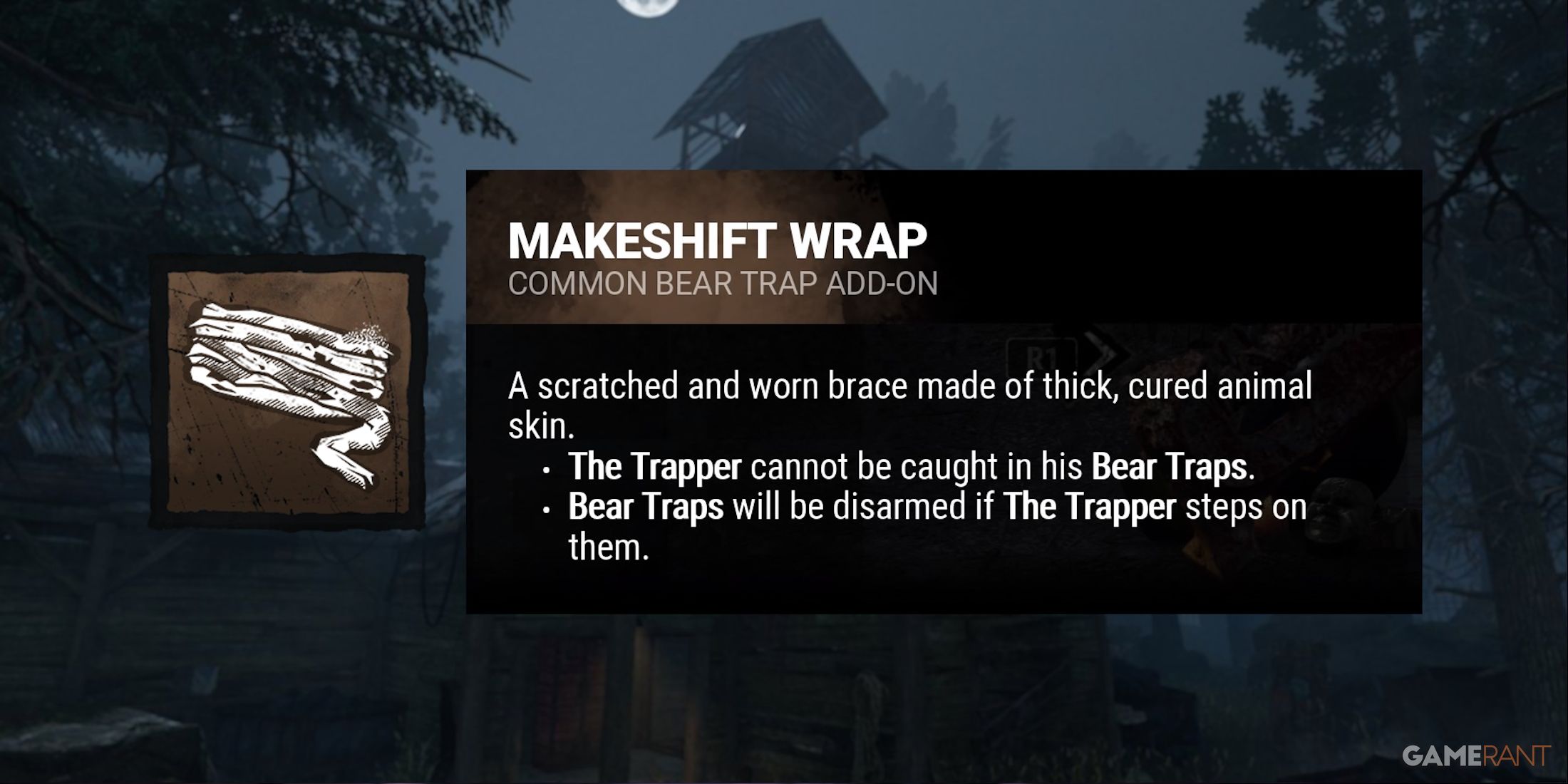 dead by daylight the trapper makeshift wrap addon