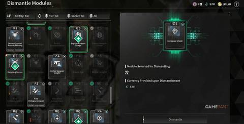 dismantle modules first descendant