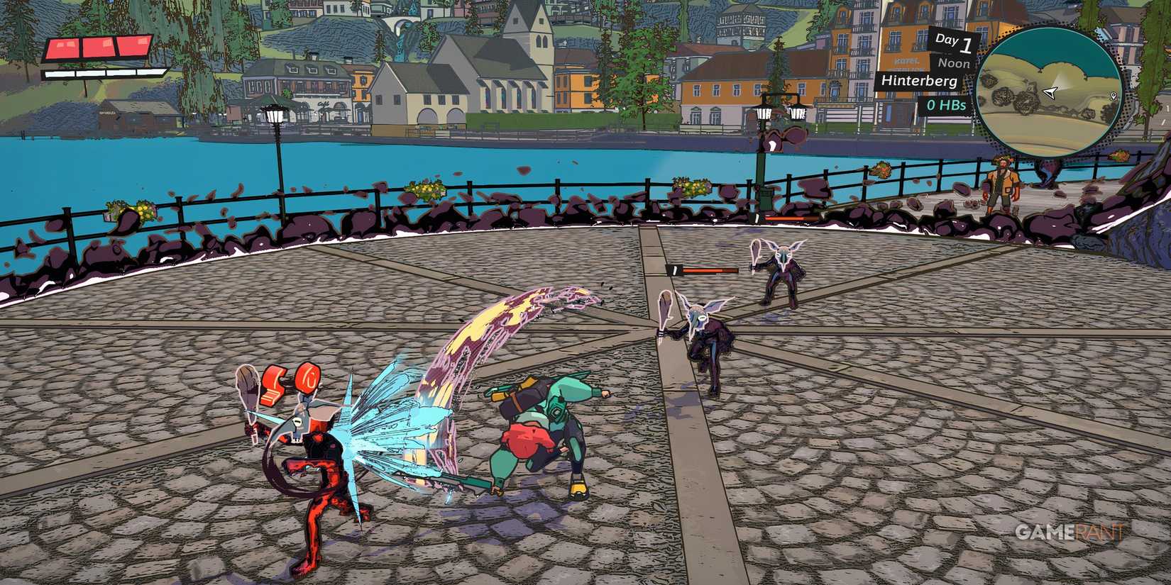 dungeons of hinterberg particals attack red damage numbers