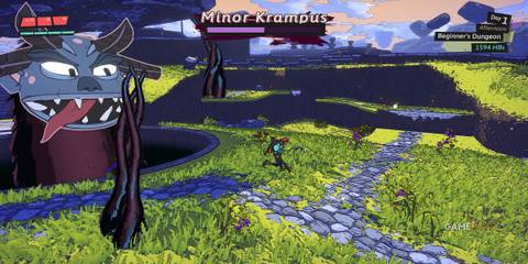 dungeons of hinterberg cobblestones green grass beginner area