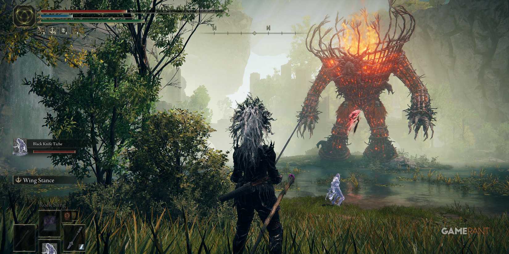 Elden Ring SOTE Black Knife Tiche Agains Furnace Golem