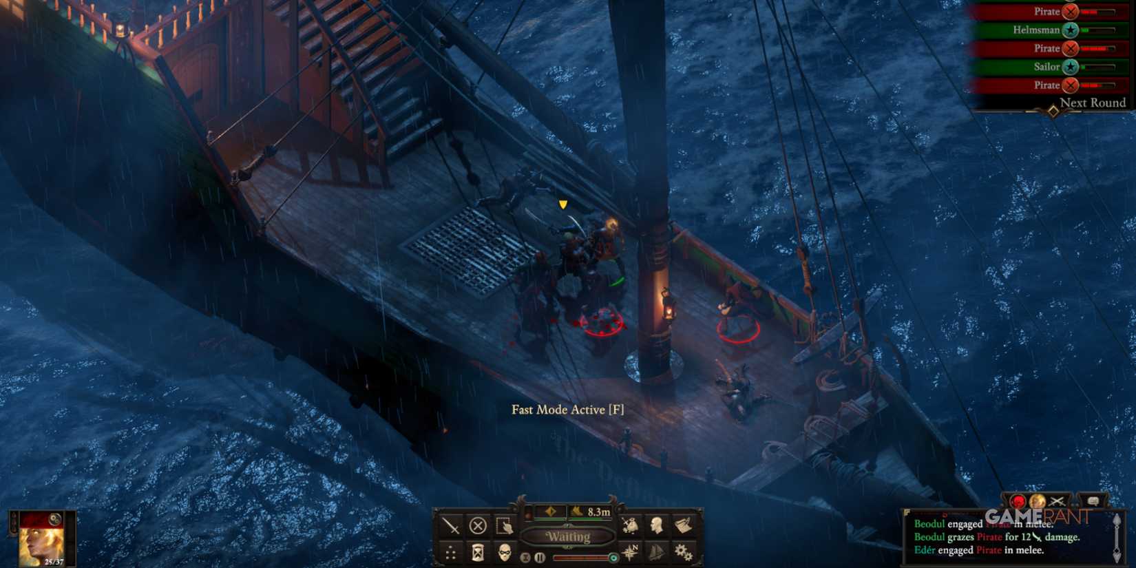 Fight in a ship in Pillars of Eternity 2