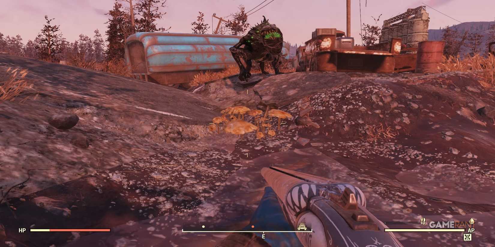 Fighting A Snallygaster in Fallout 76