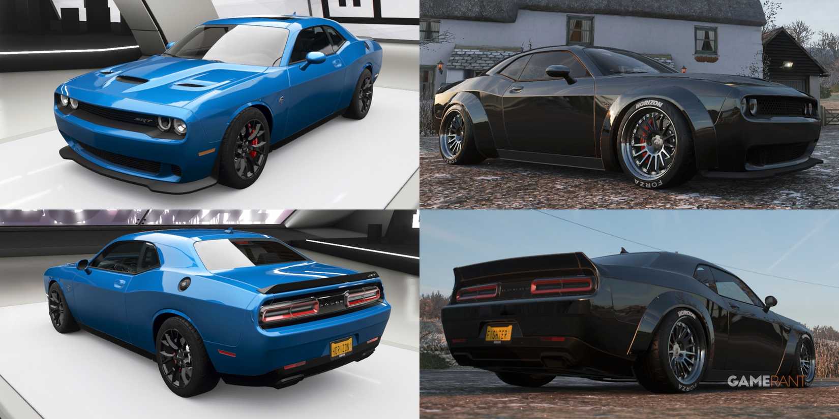 Forza Horizon 4 Dodge Challenger SRT Hellcat 2015 LB Works Widebody Kit Comparison