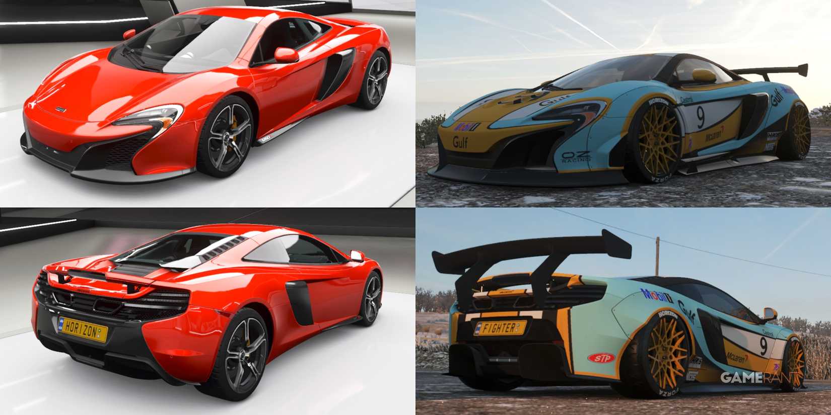 Forza Horizon 4 McLaren 650S Coupé 2015 LB Works Widebody Kit Comparison