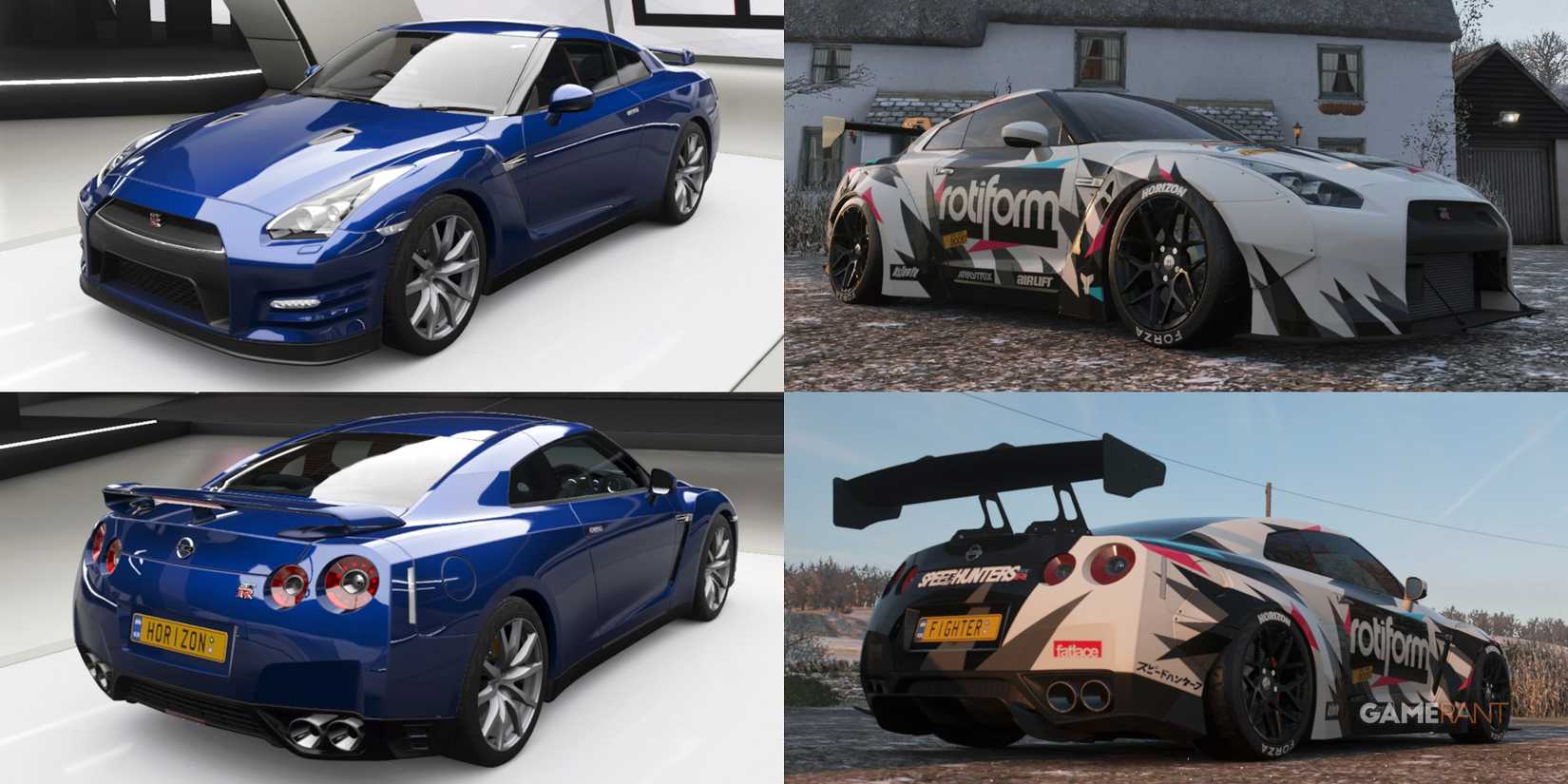 Forza Horizon 4 Nissan GT-R Black Edition R35 2012 LB Works Widebody Kit Comparison