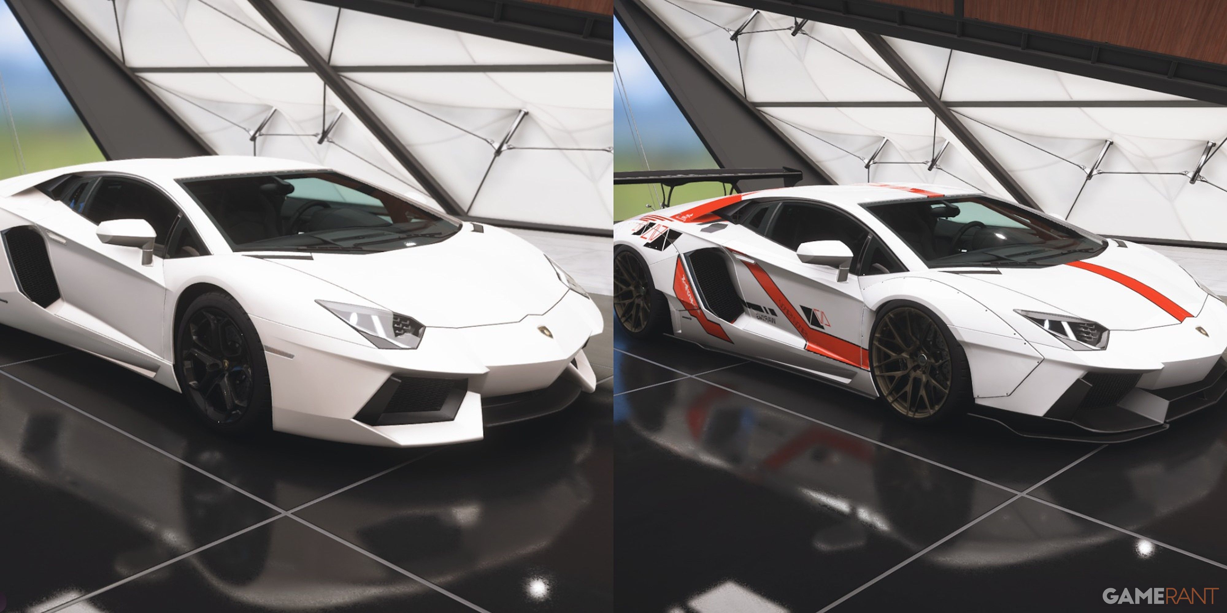 Forza Horizon 5 Lamborghini Aventador LP700-4 Widebody Comparison