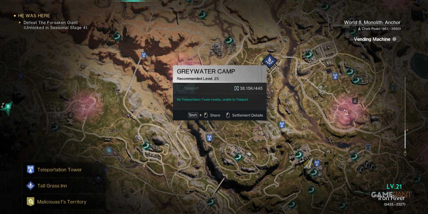 Greywater Camp Is A Good Part Of The Map To Unlock In Once Human