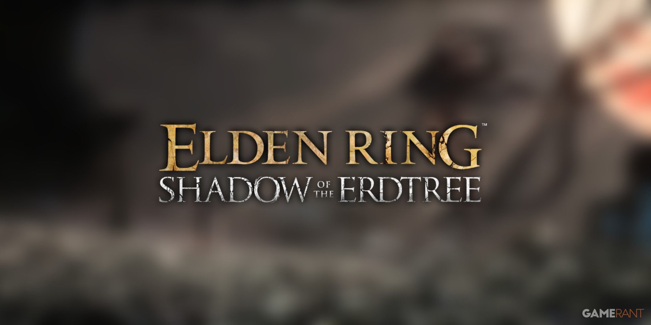 elden ring shadow of the erdtree logo over blurred bloodborne image