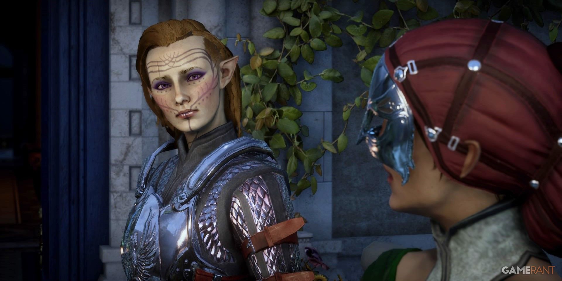 Inquisitor Lavellan speaking with Briala during Wicked Eyes & Wicked Hearts in Dragon Age Inquisition