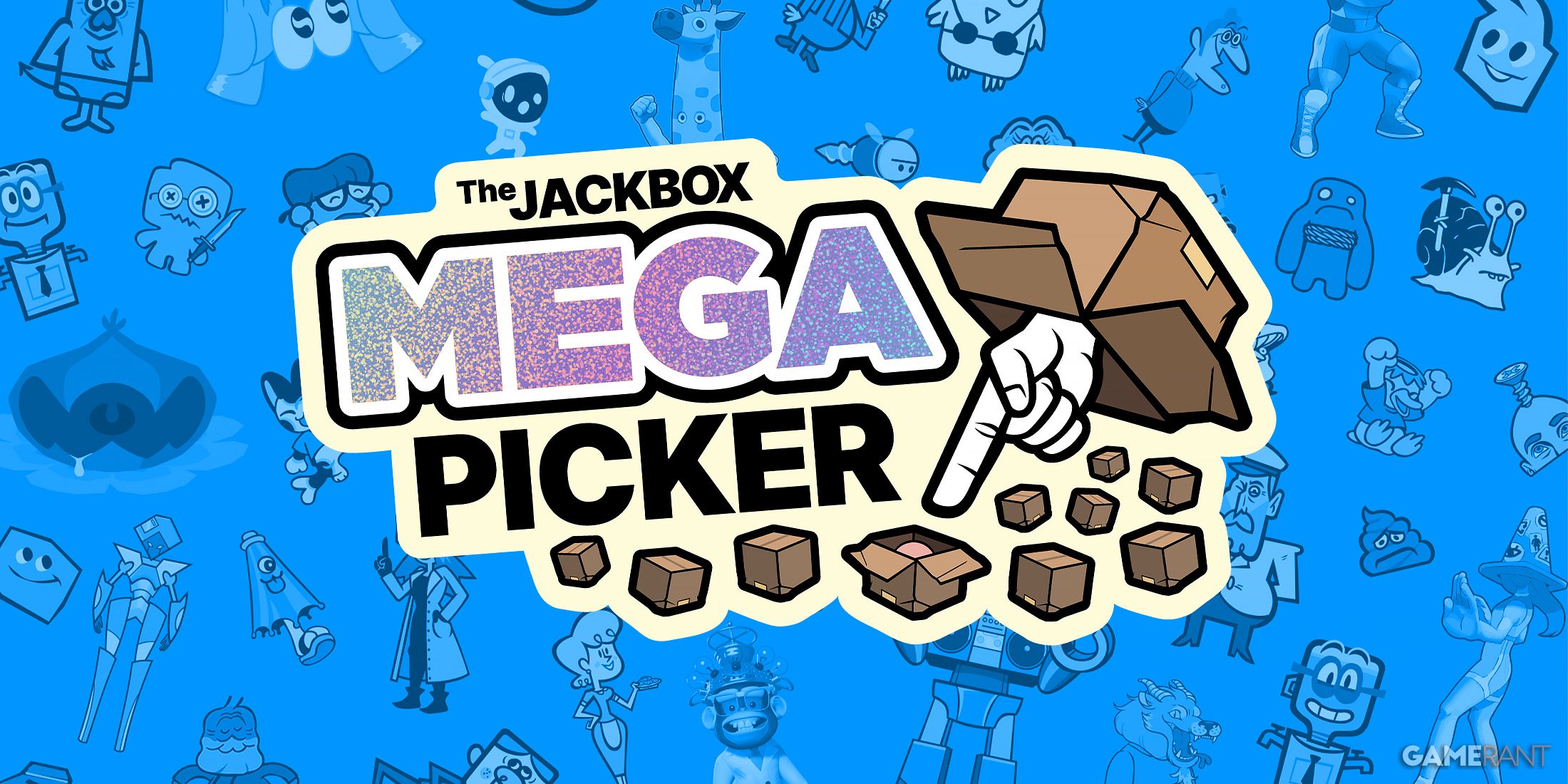 Jackbox Megapicker logo over blue background