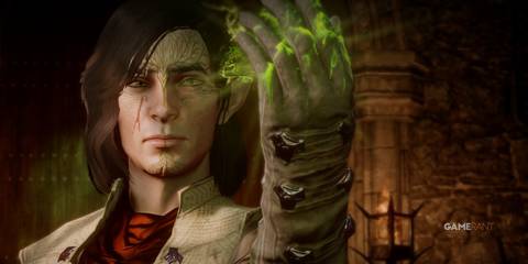 Lavellan contemplating the Anchor in Dragon Age Inquisition