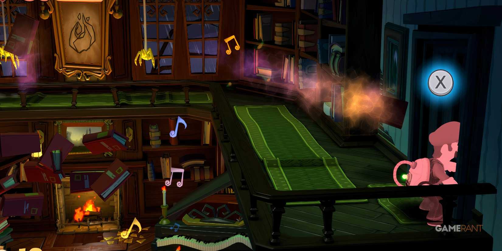 luigi's mansion 2 library door to dining room