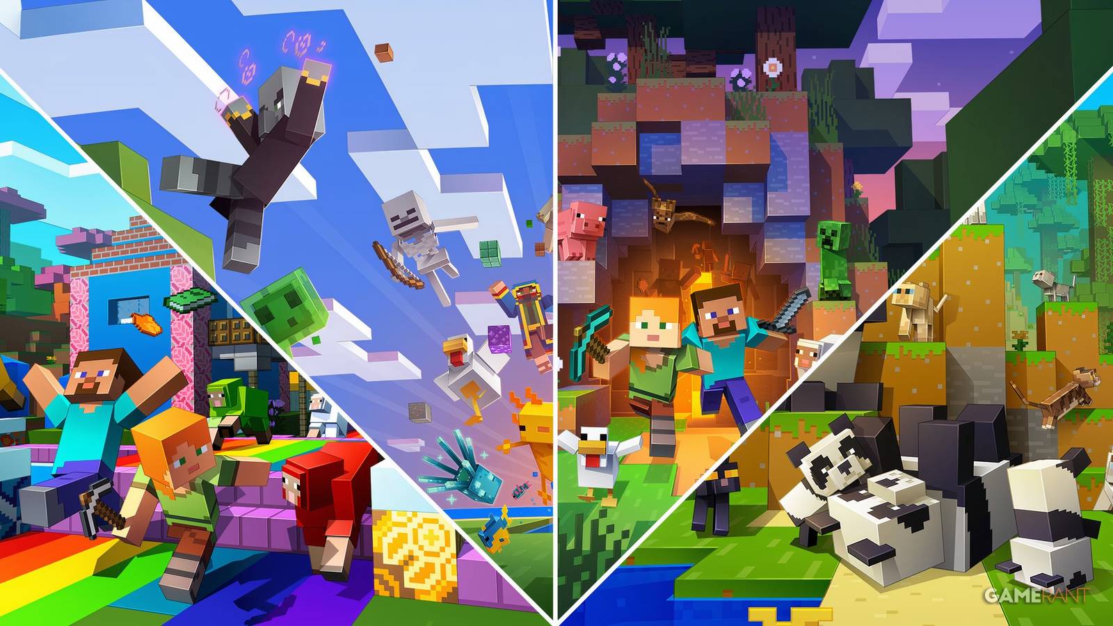 Most Popular Minecraft How Minecraft's New Artwork Compares to Previous Versions