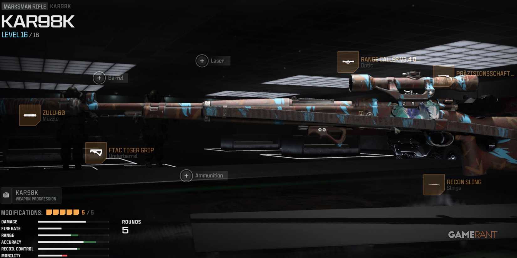 10 Best Games With Customizable Weapons, Ranked Kar98k customization screen