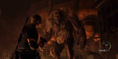 10 Best Third-Person Horror Games, Ranked Leon is approached by a large monster