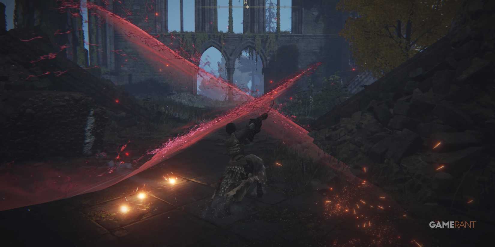 10 Most Iconic Weapons In Soulsborne Games Player using the Rivers of Blood Weapon Skill