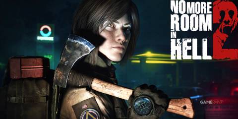 No More Room in Hell 2 logo with woman holding an axe