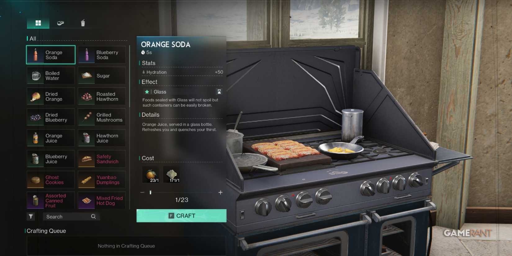 Orange Or Blueberry Soda Is A Good Recipe In Once Human