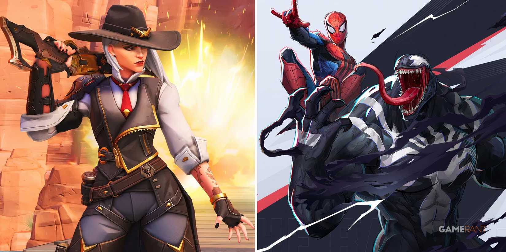 Overwatch 2 and Marvel Rivals Side By Side TheBestWarGames Visual