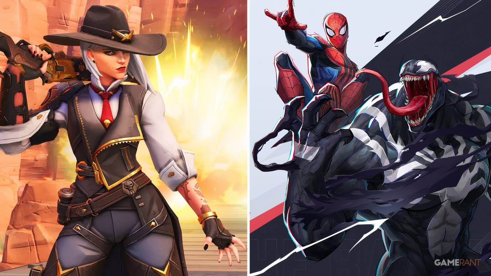 Overwatch 2 and Marvel Rivals Side By Side TheBestWarGames Visual