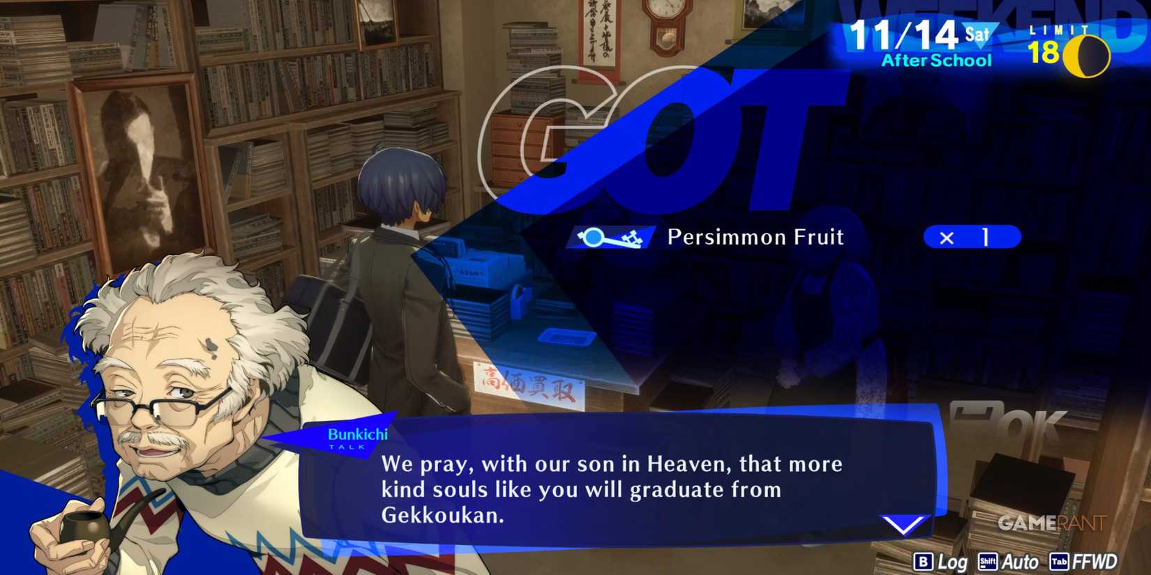 Persona 3 Reload P3R November 14 hierophant social link bunkichi mitsuko rank 10-1