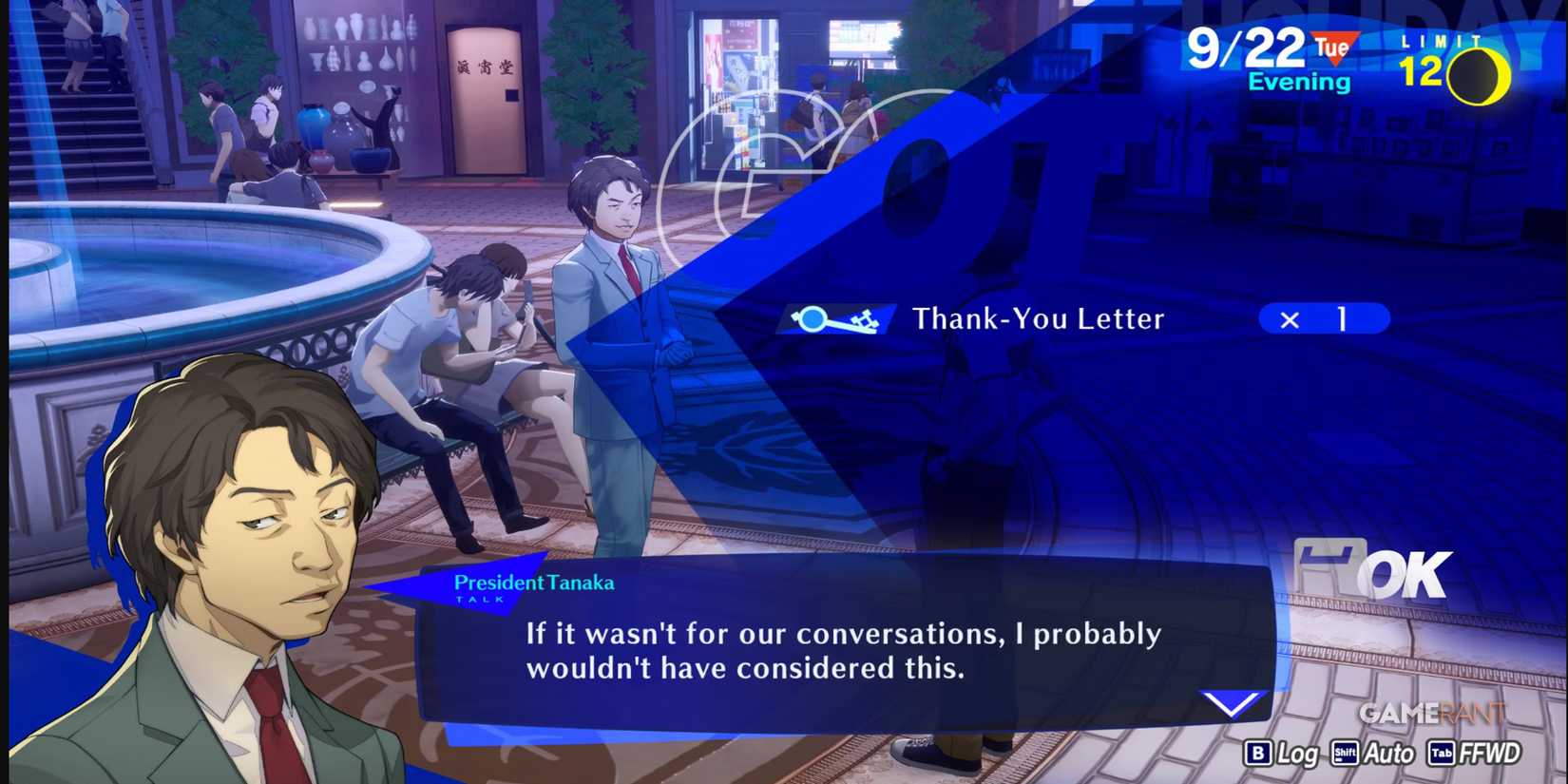 Persona 3 Reload P3R september 22 president tanaka devil social link rank 10 beelzebub-1