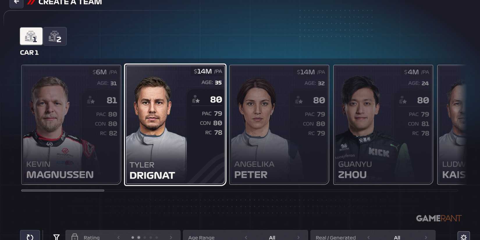 Pilots in F1 Manager 2024