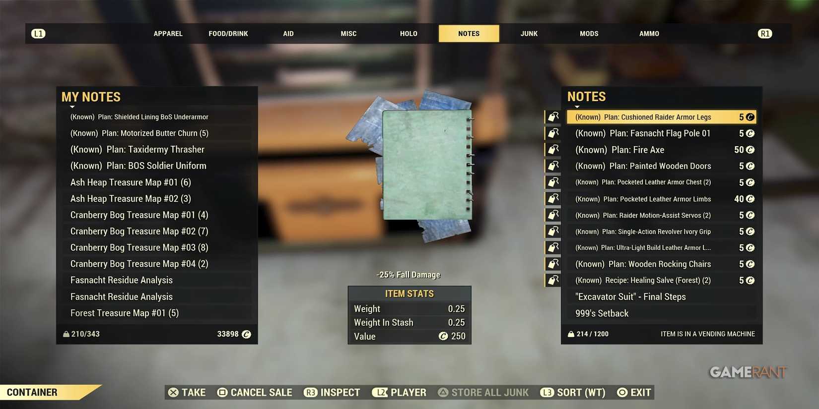 Plans in A Stash Box