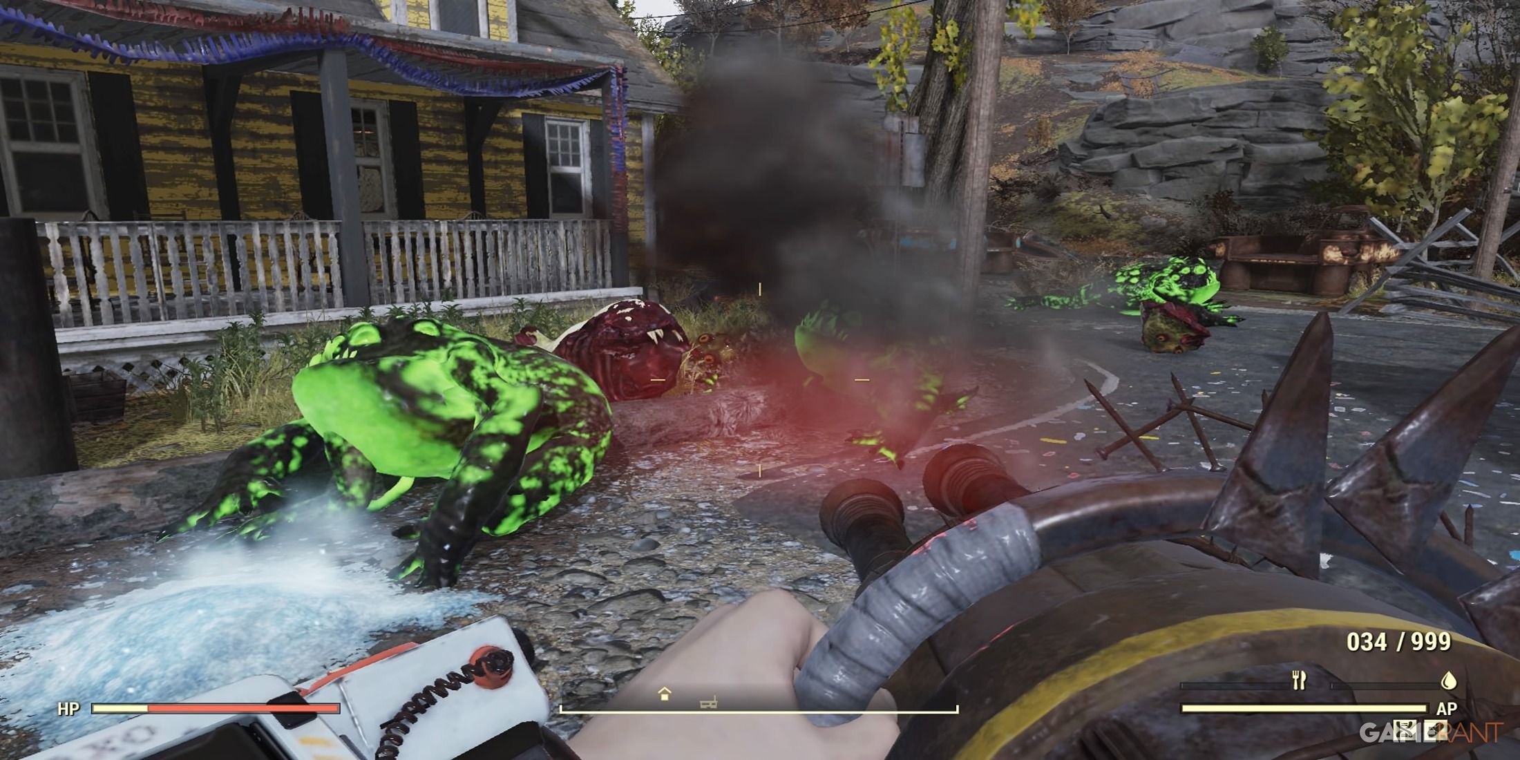 Shooting A Radtoad in Fallout 76