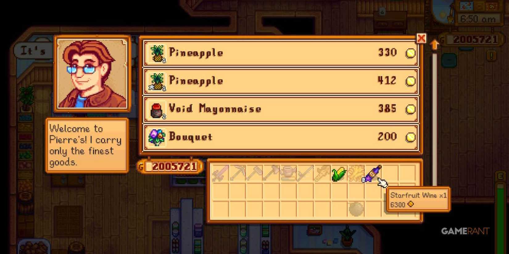 stardew valley starfruit wine sell price