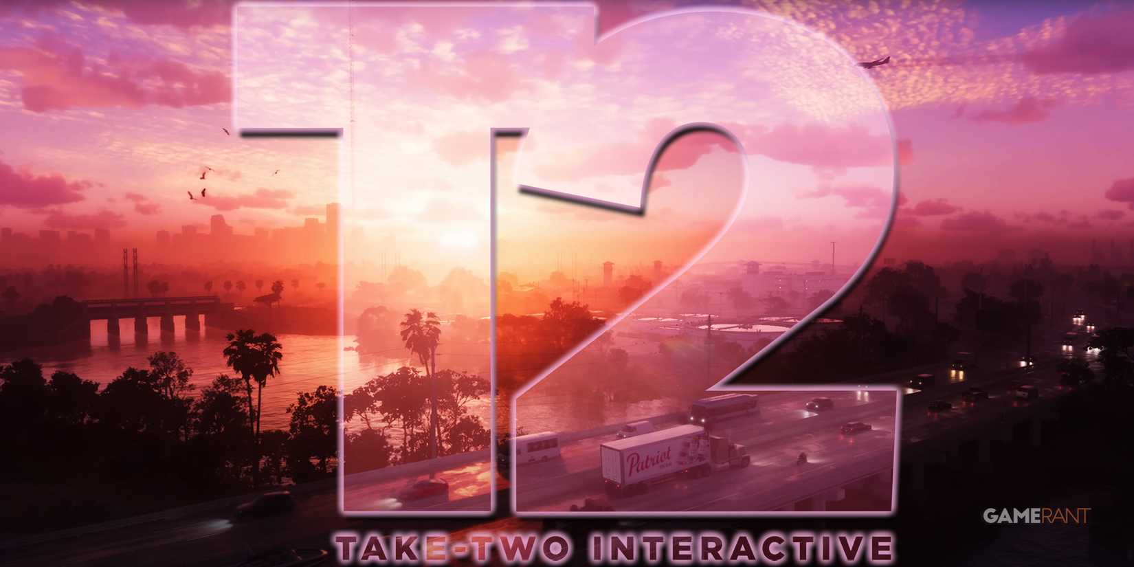 Take-Two Interactive semi-transparent logo over GTA 6 trailer 1 everglades screenshot