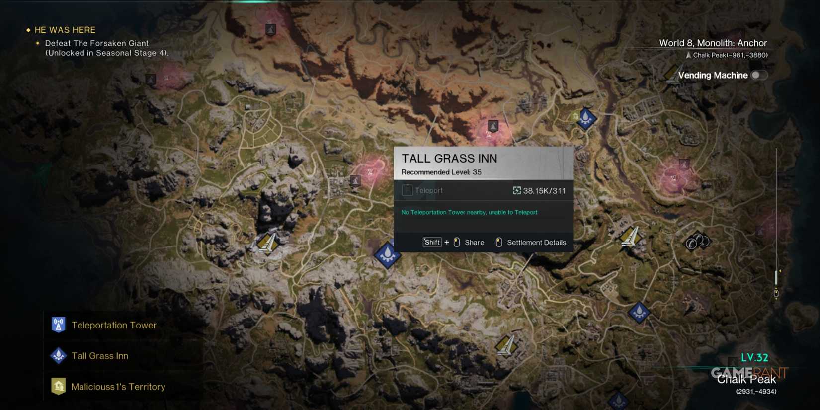 Tall Grass Inn Is A Good Part Of The Map To Unlock In Once Human