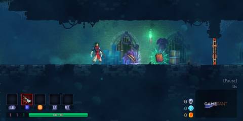 The Beheaded chosing equipments in Dead Cells