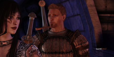 The Warden and Alistair arrive at the Tower of Ishal at Ostagar in Dragon Age Origins