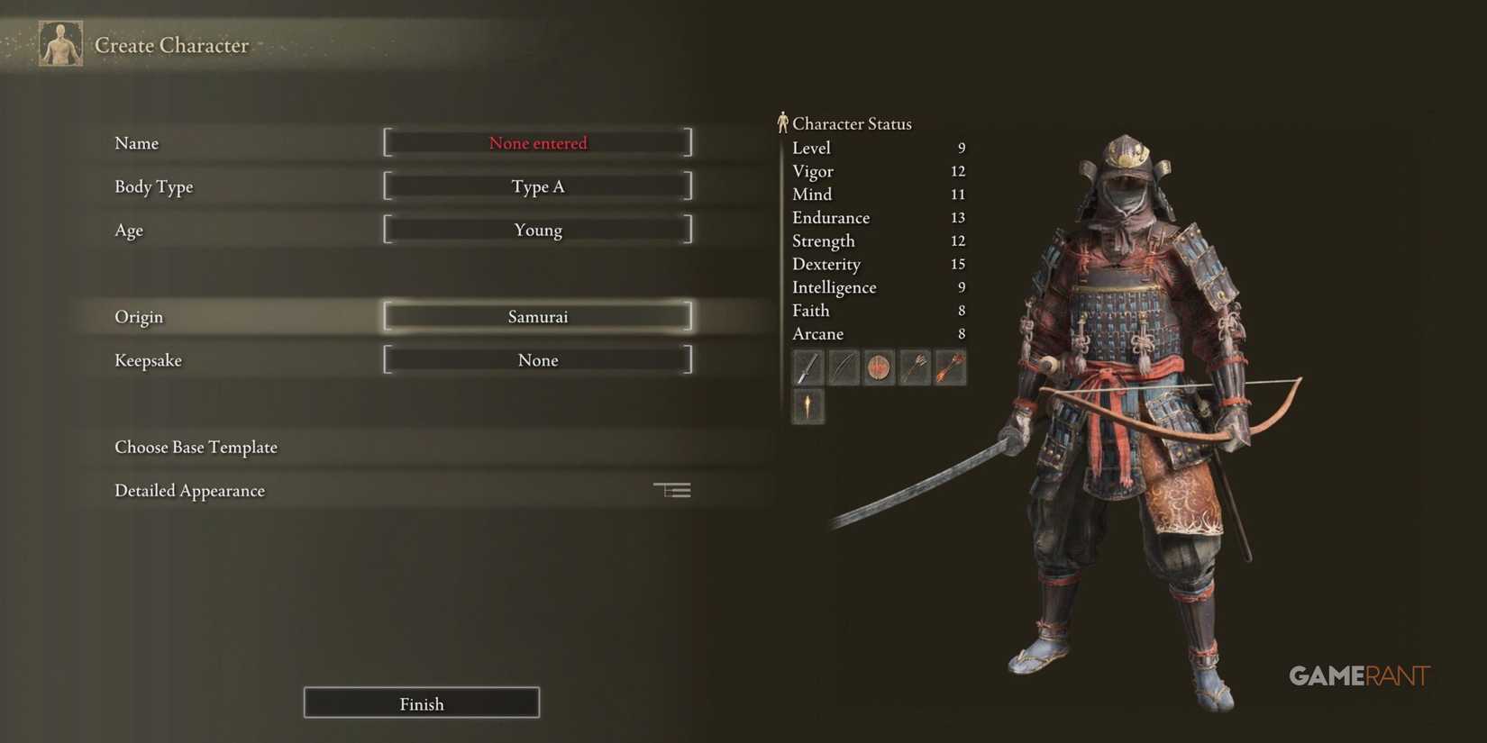 A Samurai player in Elden Ring