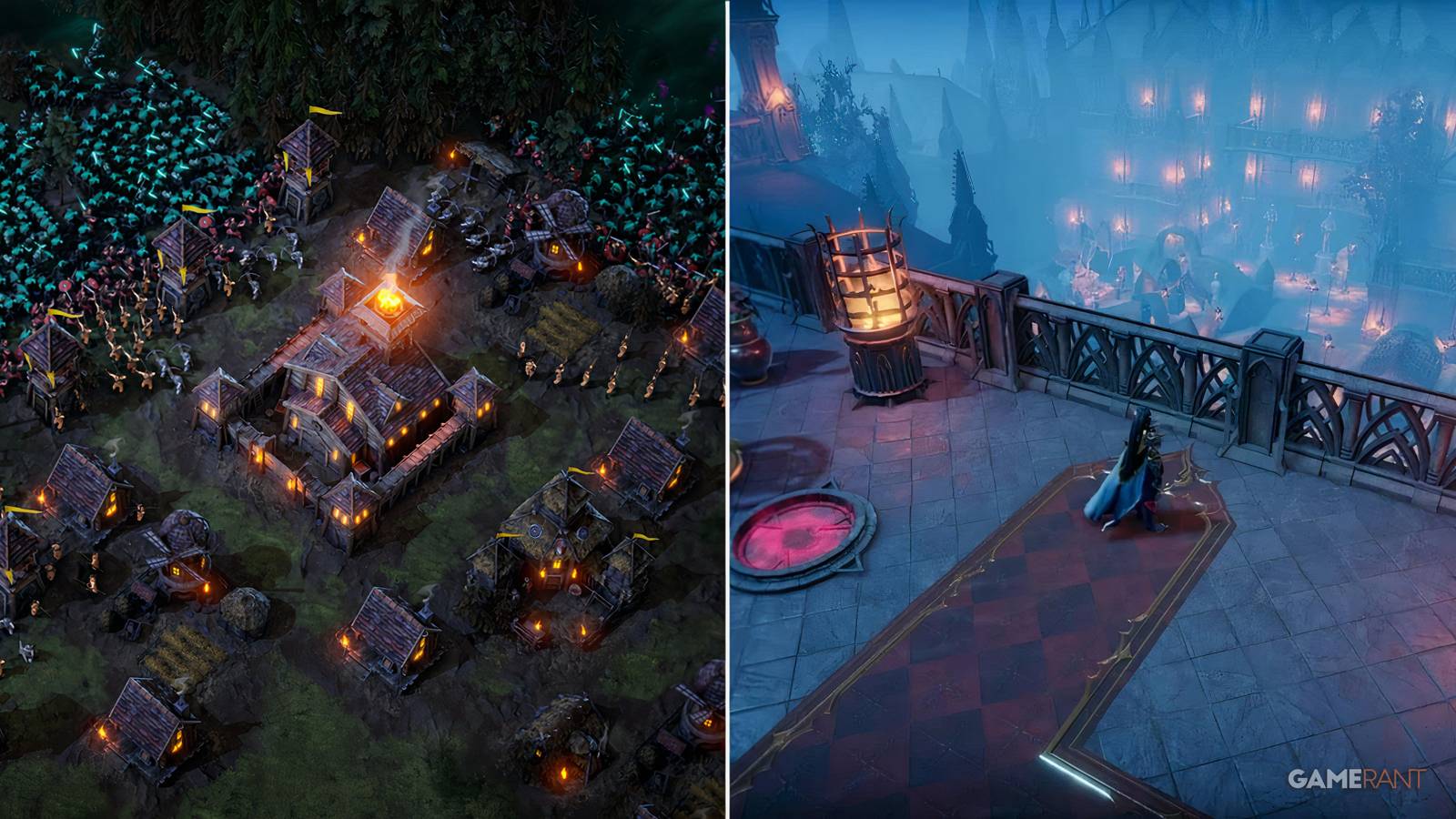 screenshots from V Rising and age of darkness