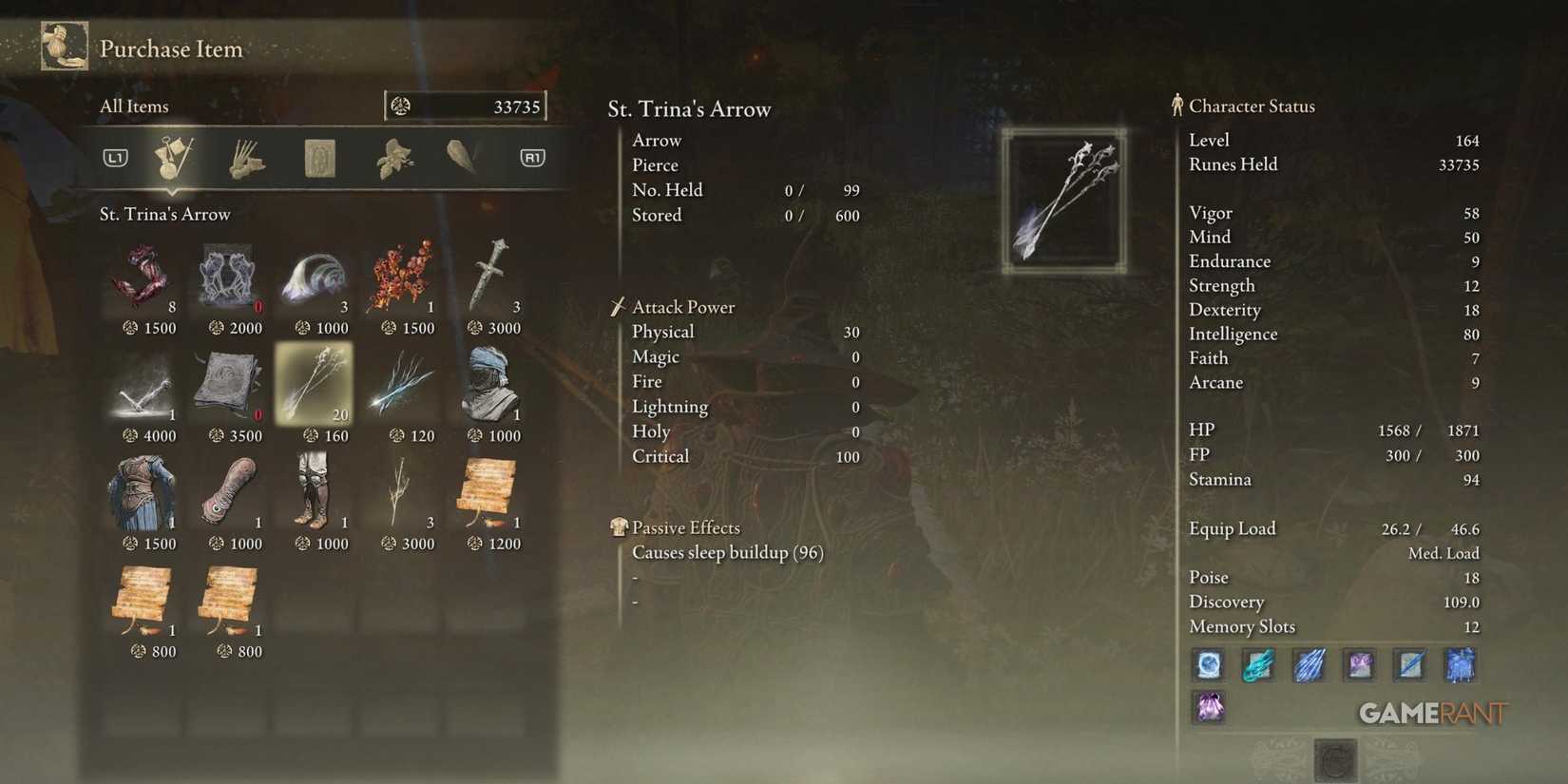 St. Trina’s Arrow in Elden Ring