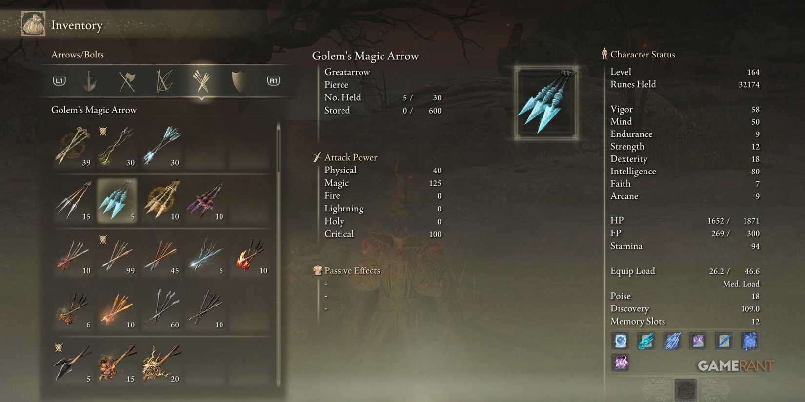 Golem’s Magic Arrow in Elden Ring