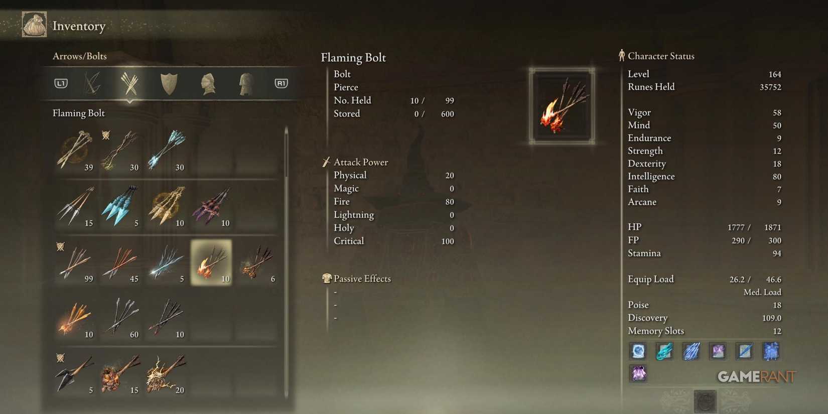 A Flaming Bolt in Elden Ring