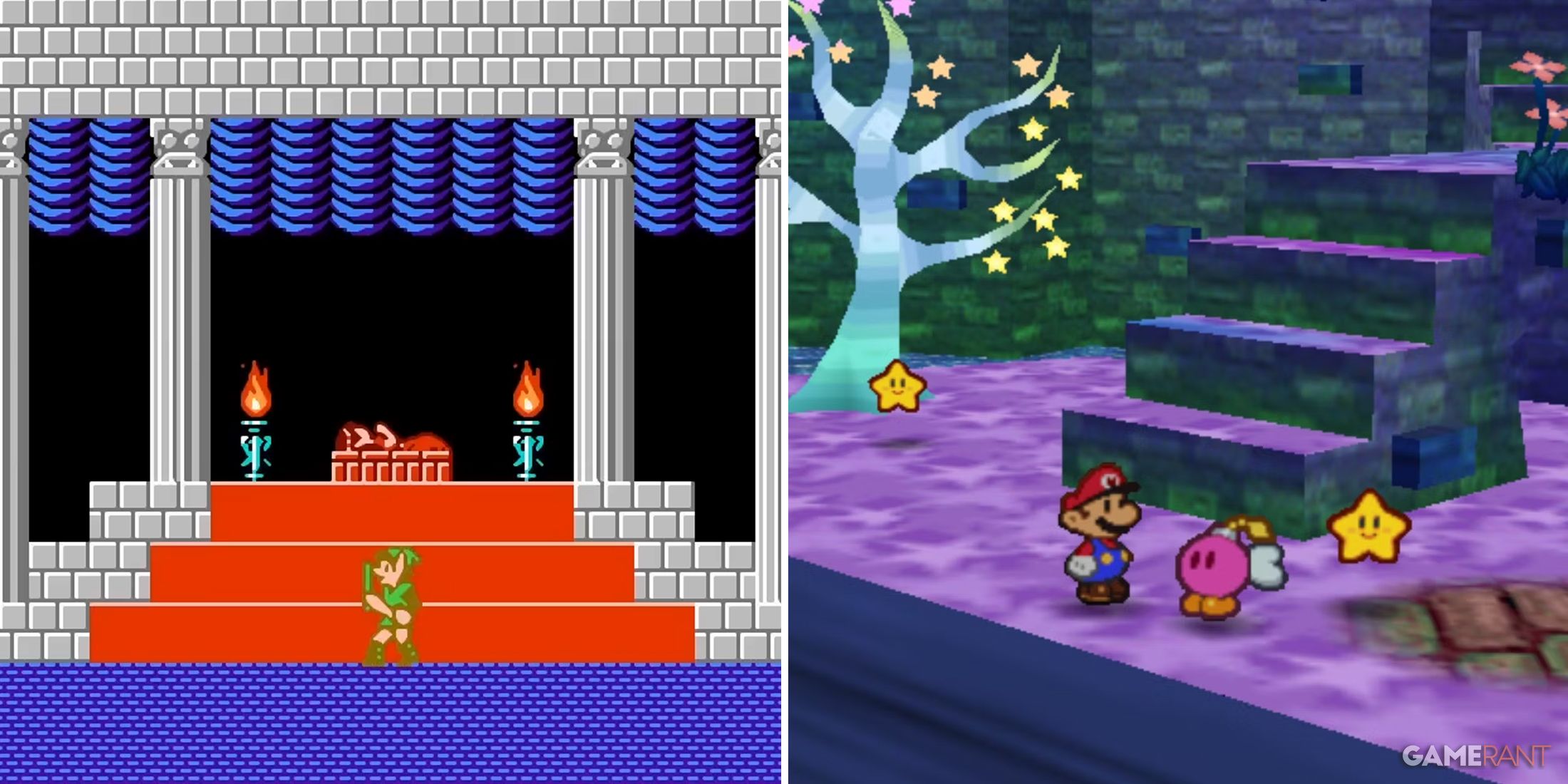 Zelda 2 and Paper Mario 64