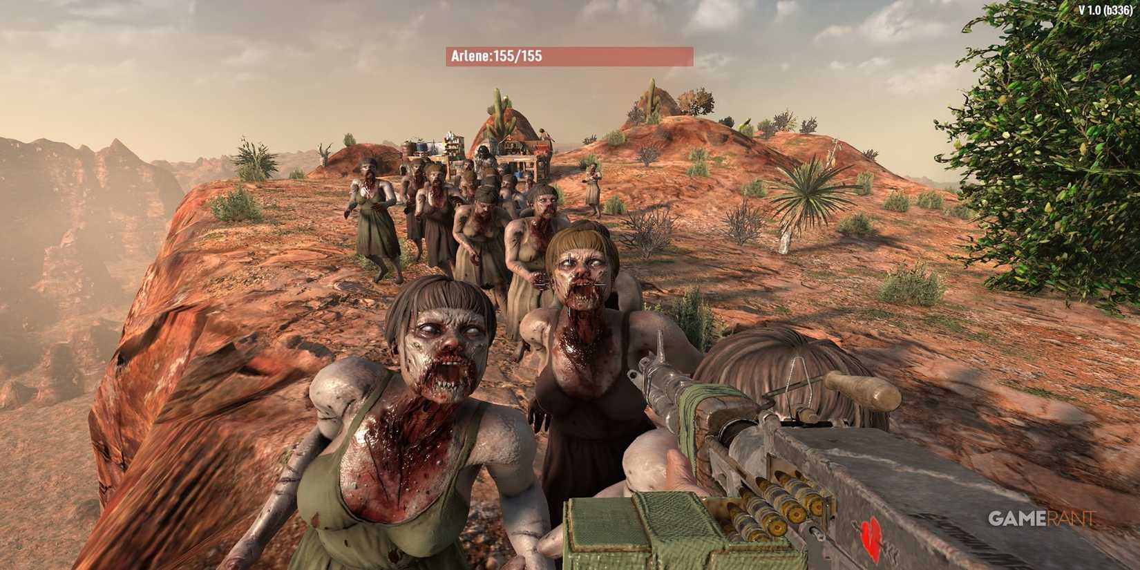 A Horde Of Zombies In 7 Days To Die